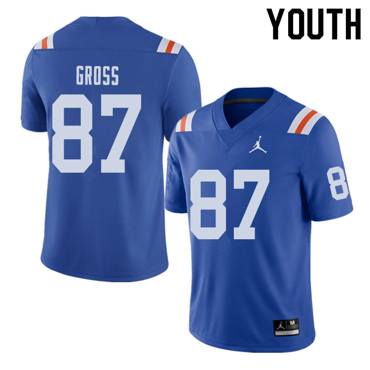 Jordan Brand Youth #87 Dennis Gross Florida Gators Throwback Alternate College Football Jerseys Sale